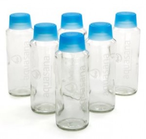 aquasana 18 ounce glass water bottles